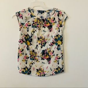 Modcloth Floral Blouse Top Size XS